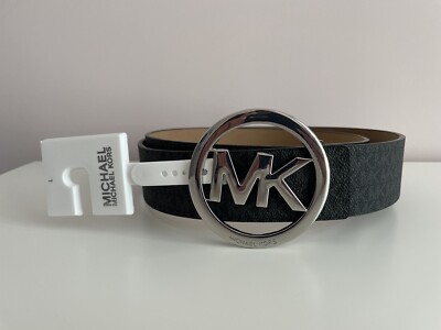 Michael Kors Gürtel Grau Gemustert! Neu Und Original Big Logo! Gr S