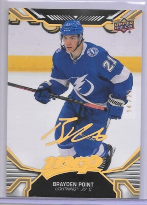 BRAYDEN POINT 22-23 UD MVP SUPER SCRIPT SSP INSERT/# 14/25 MADE/LIGHTNING/RARE!