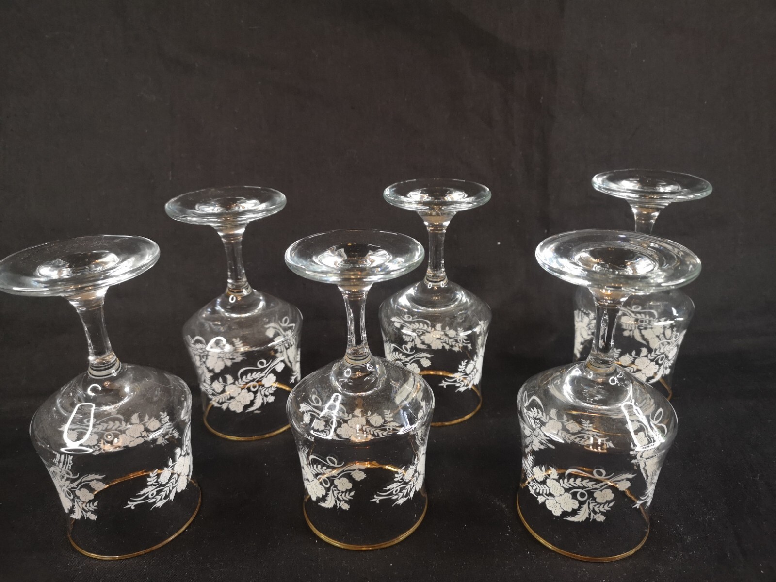 Vintage Dema Set of 6 Regent Wine Glasses VGC Kitsch Seventies Retro L