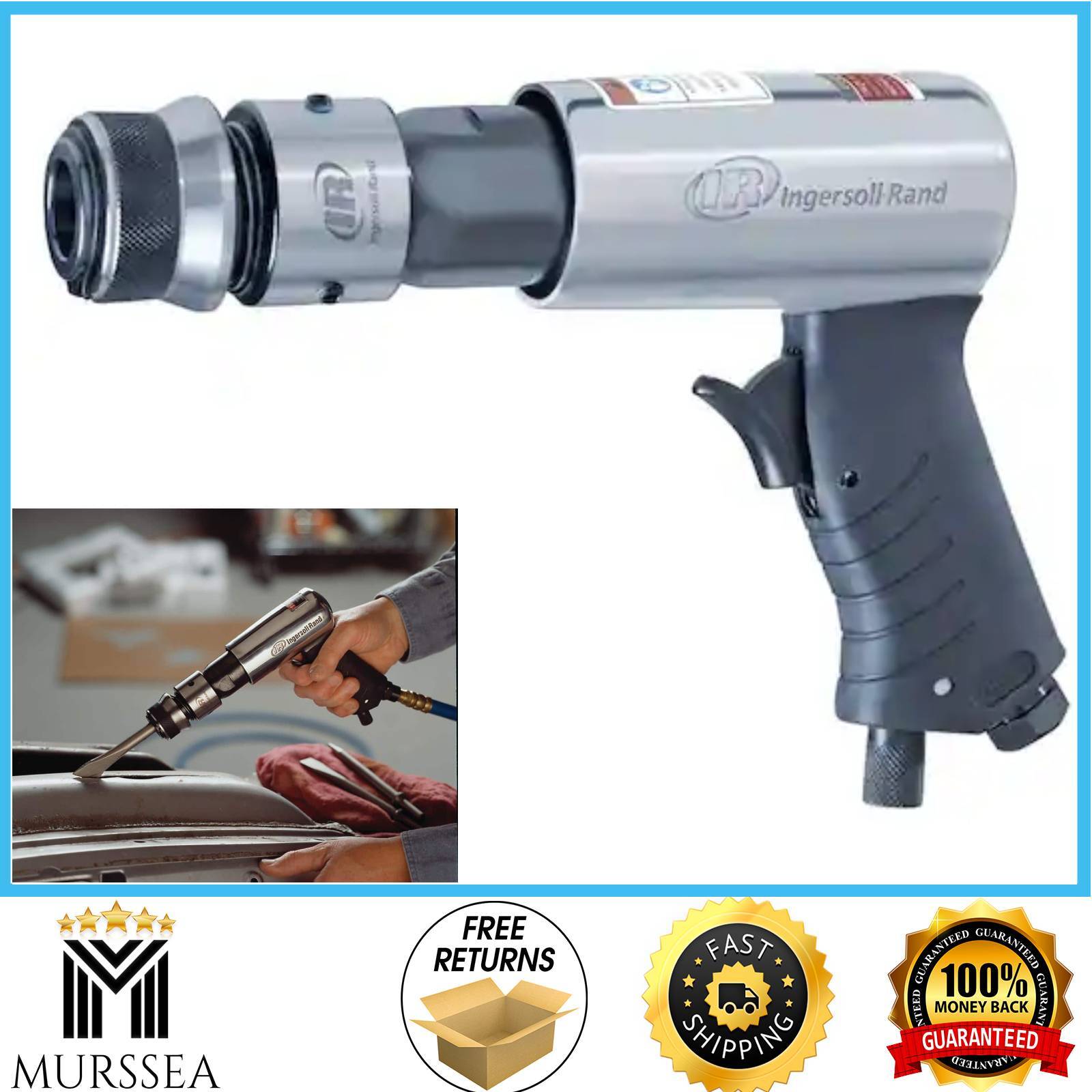 Air Hammer Chisel Ingersoll Rand Pneumatic Long Barrel Blade