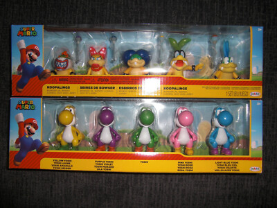 Mario jakks multipacks koopalings bowser jr ludwig larry wendy iggy yoshi pink