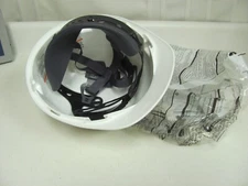 New MSA V-Gard Type I Protective Helmets - White - Medium - Empire Building