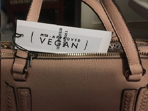 Bolso Bandolera Emperia Vegano Cuero Whipstitch Polvo Rubor Foto 2 de 4