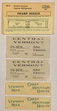 CHAMP O SCALE DECAL - CENTRAL VERMONT EXPRESS REEFER  - #XR-4