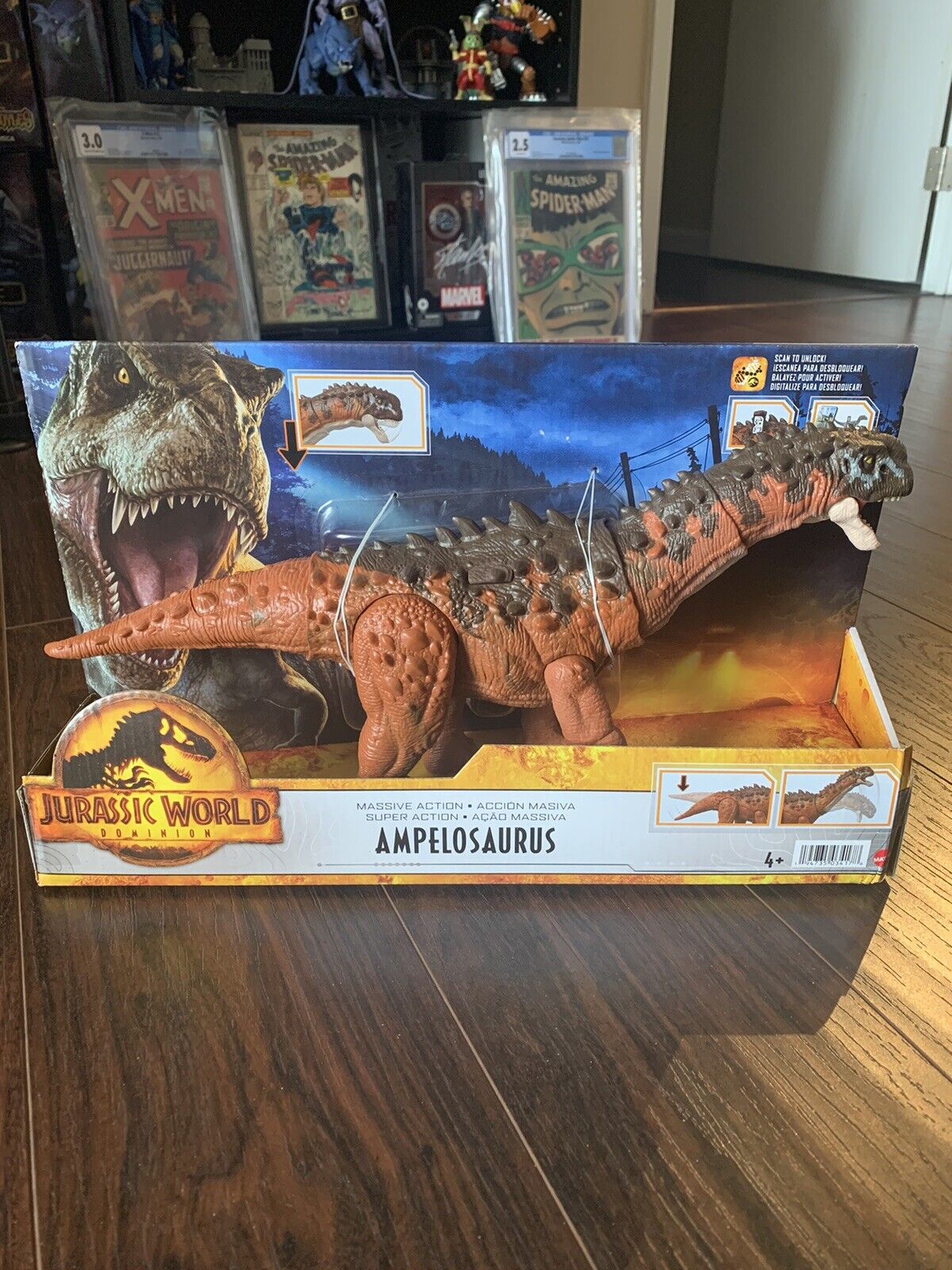 Comprar Jurassic World dinossauro Ampelosaurus grande ação de Mattel