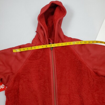 Supreme Sz L Reverse Shearling Hood Winter Sheepskin Jacket