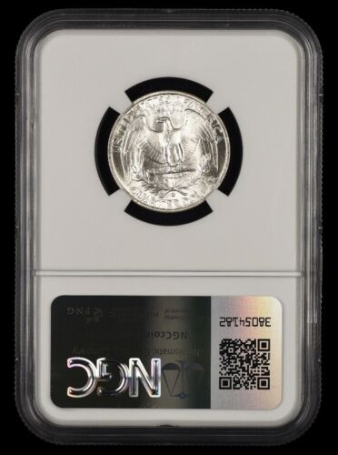 1964 D Washington Quarter Type C Reverse FS-901 NGC MS64 CAC Bill Fivaz Signed - Picture 2 of 2