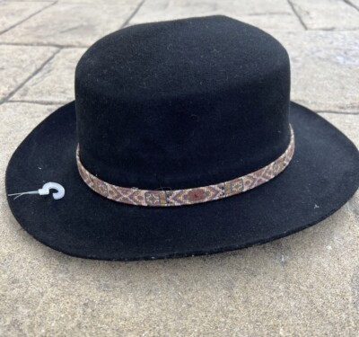 Vintage Eddy Bros XX Fur Blend Black Cowboy Hat Size 7 1/8~ Made