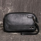 Herren Leder Handgelenktasche Reise Clutch Organizer Kleine Geldbörse