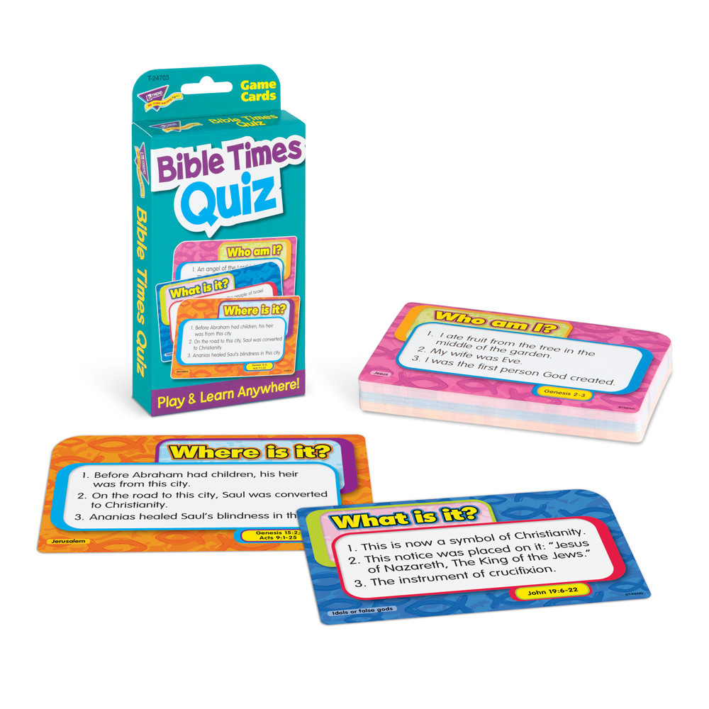 Bible Times Flash Card Game Christian Learning Age 6+ Classroom/Home  Use
