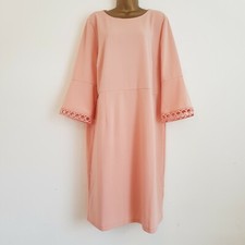 NEW ULLA POPKEN Size 26 Crochet Lace Pink Bell Sleeve Dress Occasion