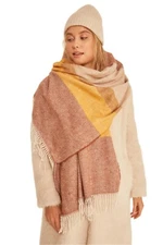Women's Soft Textured and Stylish Herringbone Patterned Thick Shoulder Shawl