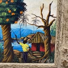 Cliff Mullings Oil on Canvas Tropical Landscape Signed 11x13 Framed Folk Art — photo 6