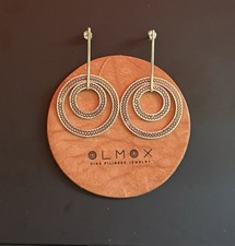 OLMOX Orinco Gold Large Filigree Earrings. Preowned.