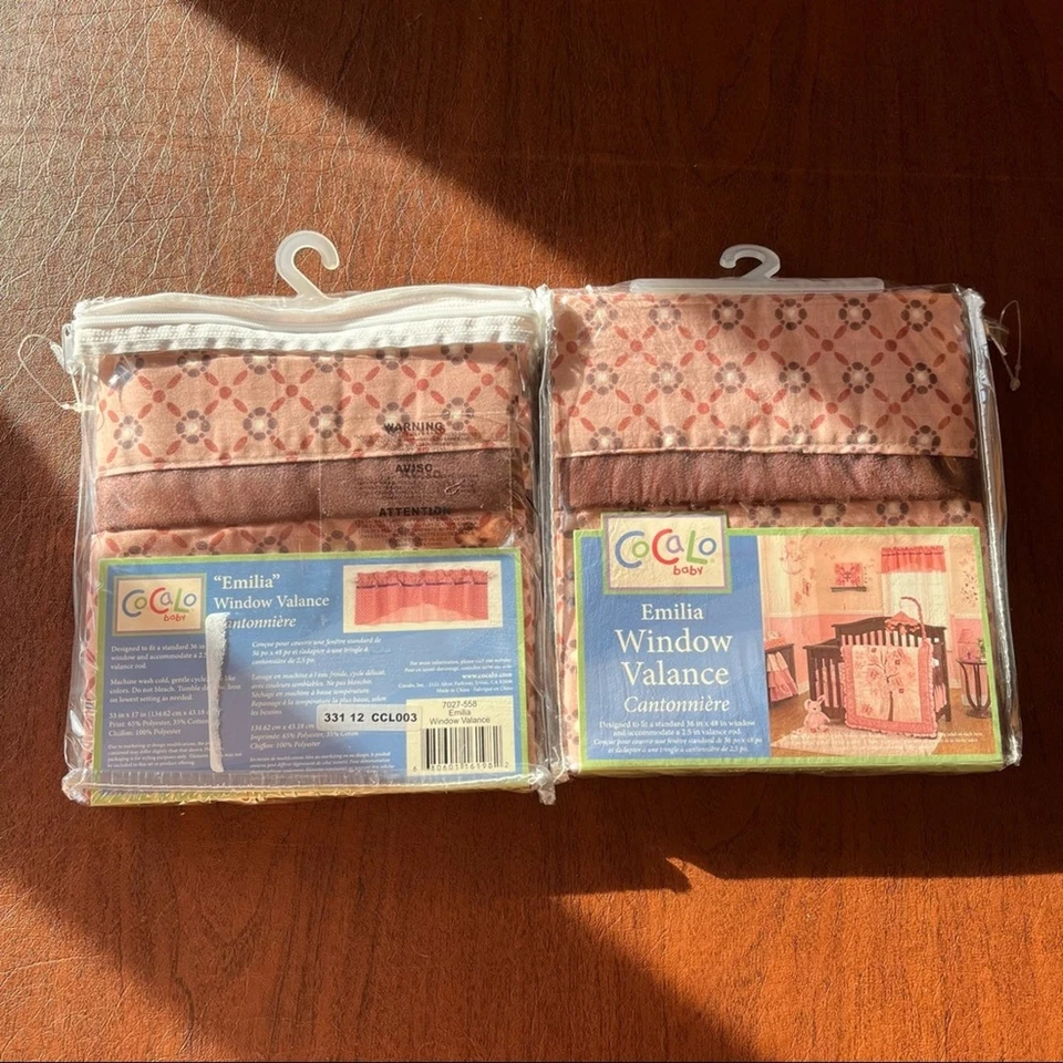 Juego de 2 cenefas de ventana CoCaLo Emilia rosa 36 x 48 Foto 2 de 4