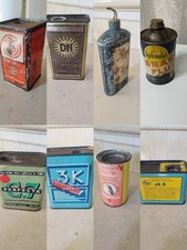 Lotto 8 Lattine Vintage Varie Scatole Latta Antica Stock Vecchia Set