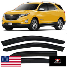 Chevy Equinox 18-24 Smoke Side Window Visors Deflectors 4pc UV-Resistant