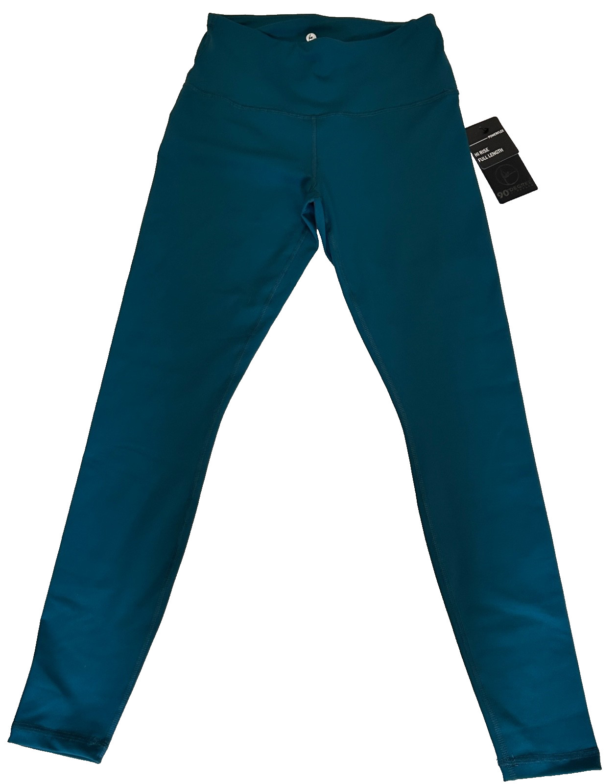 90 Degree By Reflex High Waist Power Flex Tummy Control Leggings Teal Size S