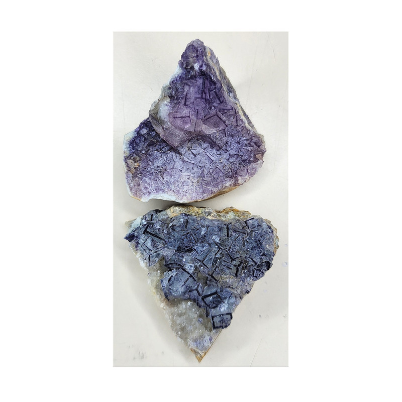 ✨️RARE "QR Code" Fluorite Twin Set✨️ Qinglong Mine, Guizhou, China 