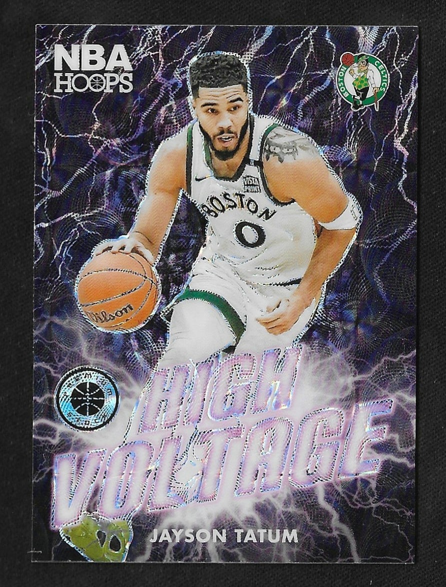 2023-24 NBA Hoops Premium Stock Jayson Tatum #13 High Voltage Case Hit