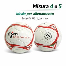 Pallone Calcio GymPower Ufficiale Misura 4 5 Calcetto Allenamento Cuoio Training