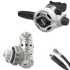 SF-1 TopDeal: Scubapro MK25 EVO bianco - S620Ti bianco set palco - gomma 75 cm