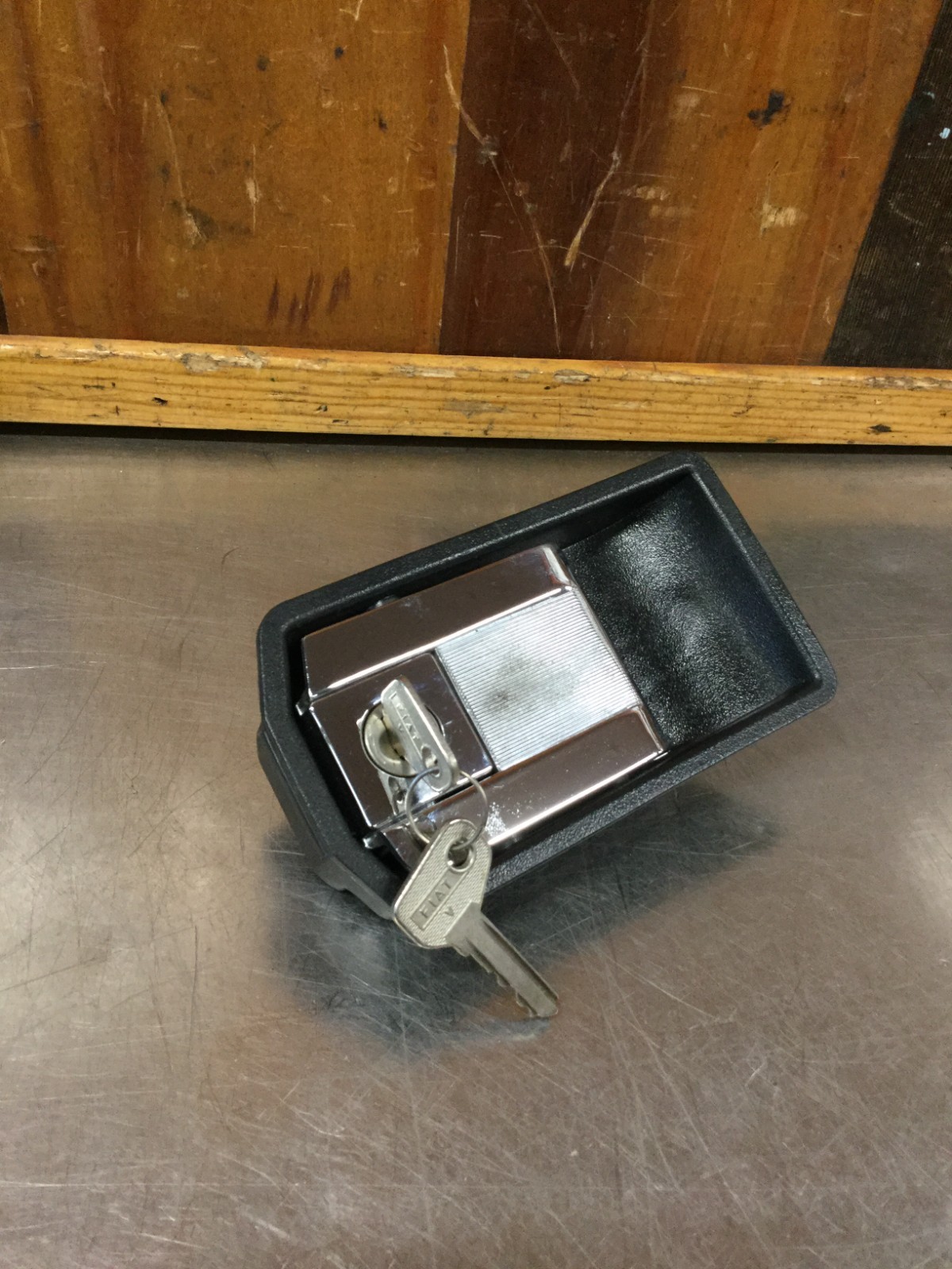 Fiat X 1/9 1973-84, Ferrari • NOS Right Side Exterior Door Handle w/ Keys. KF464