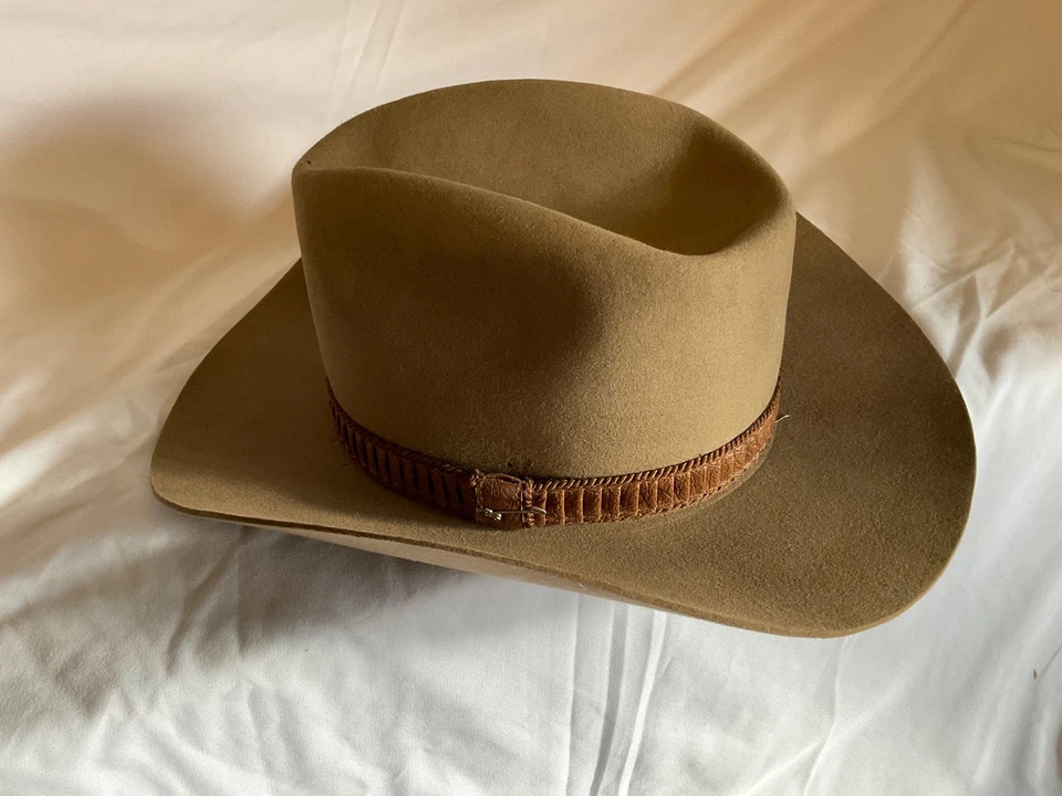 Vintage John B. Stetson Distressed Western XXXX Beaver Cowboy Hat Size 7-1/2 - Image 3 of 4