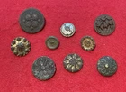 Confederate Flower Button Civil War Dug Relic Lot - Richmond, Virginia