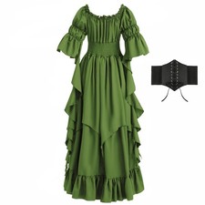 Renaissance Dress Women Medieval Costume Gothic Witch Victorian