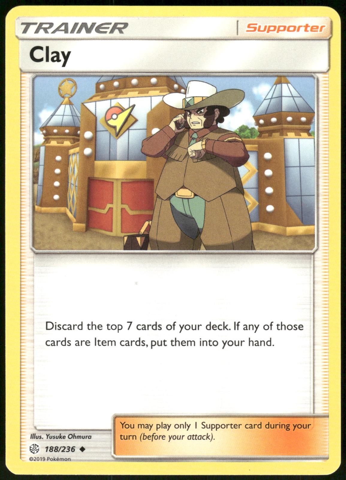 Clay 188/236 Cosmic Eclipse Pokemon Card 2019 Lightly Played