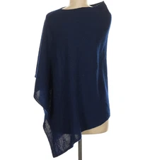 Navy Charter Club  Gorgeous Lightweight 100% Cashmere Poncho Sweater One Size