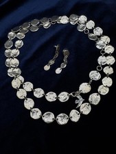 Ensemble collier et boucles d'oreilles vintage Cécile & Jeanne Paris imprimé ...