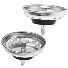 2 Pack - Kitchen Sink Strainer and Stopper Combo Basket Replacement for