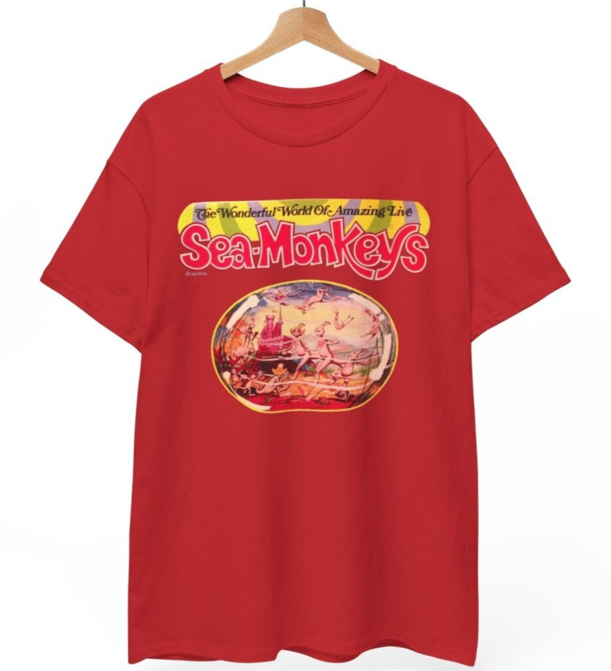 The Amazing Live Sea-Monkeys T-Shirt Stanley Desantis 90s TV Show Unisex Tee
