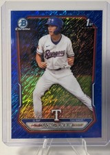 Bowman Chrome Blue Shimmer Refractor Seong-Jun Kim 1st Texas Rangers /150 BCP-45