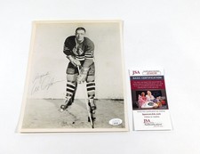 Al Arbour Signed 8 x 10 B & W Photo Blackhawks JSA Auto AV69199