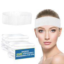 50Pcs Disposable Headbands for Spa - Non Slip Elastic Spa Facial Head Bands Bulk
