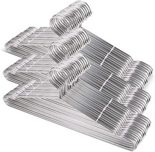 50 Pcs Wire Coat Hangers Stainless Steel Heavy Duty Metal Clothes Suit Hanger