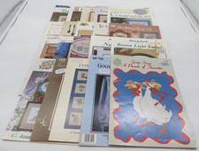 Lot of 20 Cross Stitch Patterns Mixed Theme Light House Seasons Goose MORE