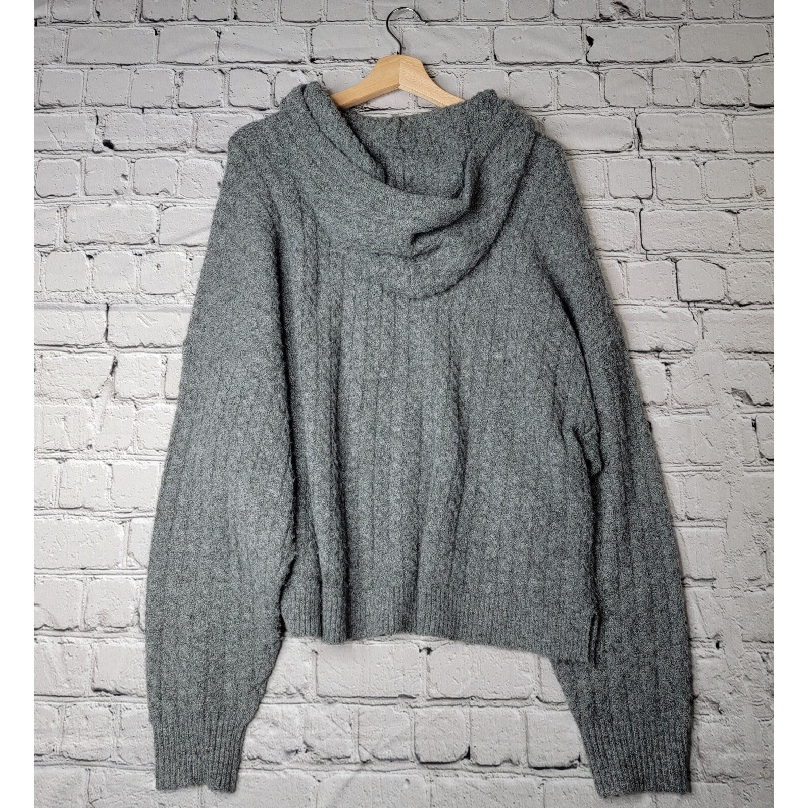 Jamison Soft Brynn Cable Knit Drawstring Hoodie L… - image 7