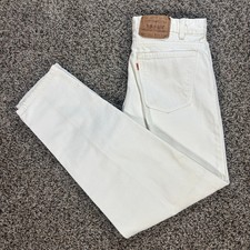 Vintage Levi's 550 Men's 31x30 USA Made Orange Tab Jeans White Tapered Leg