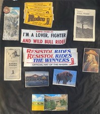 Lot Of Wyoming NHSRA 1982 Rodeo Memorabilia Unused Postcards Brochures Map