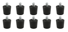 Heavy Duty Spring Loaded Step Down Door Stopper - Tips, 10 Pack