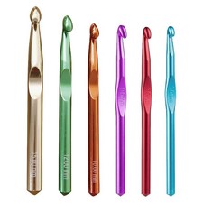 Large Aluminum Crochet Hooks Set 7mm, 8mm, 9mm,10mm, 12mm, 15mm, Big Standard...