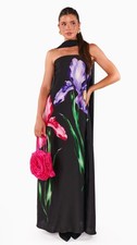 EUC Show Me Your Mumu Renee NO SCARF Strapless Maxi Dress in Wild Iris size XL
