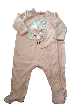 Nr.60 Baby Mädchen Strampler Schlafanzug Pyjama C&A rosa gr.62