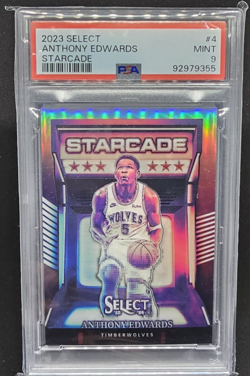 2023-24 Panini Select Anthony Edwards Timberwolves Starcade PSA 9 #4