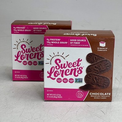 SWEET LOREN'S (2 PACK of 5) Chocolate Breakfast Biscuits 1.6 oz BB 12/26