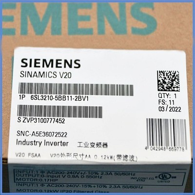 6SL3210-5BB11-2BV1 New Sealed Siemens Industry Inverter 6SL3210-5BB11-2BV1 IPCS